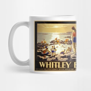 Vintage British Travel Poster: Whitley Bay Mug